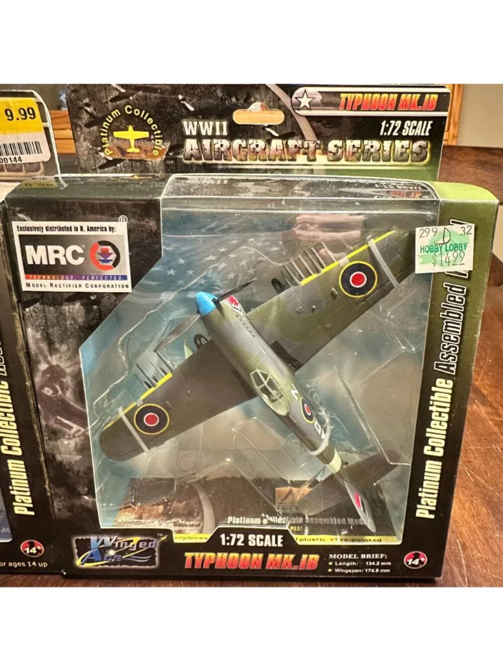 MRC WWII Aircraft Series 1:72 Scale Assembled Models - FW190D-9 Dora & Typhoon M